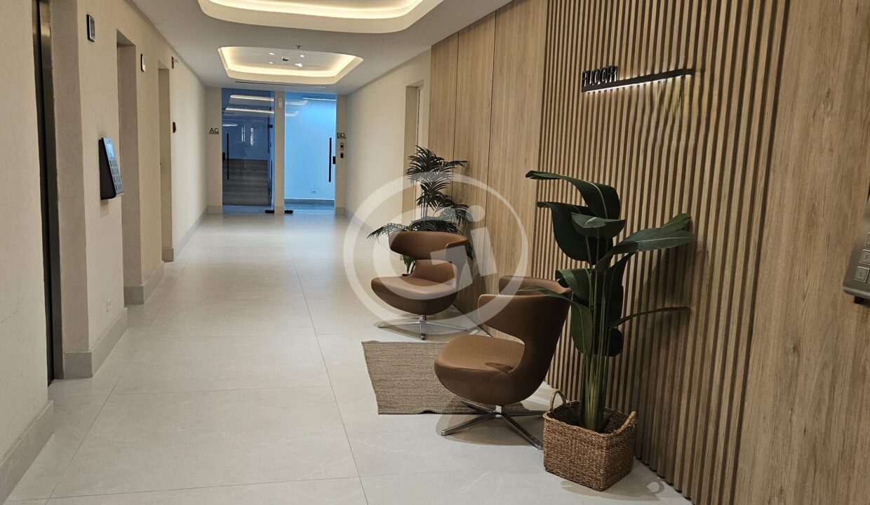 5. Pasillo recibidor de Oficinas. Financial Park Costa del este