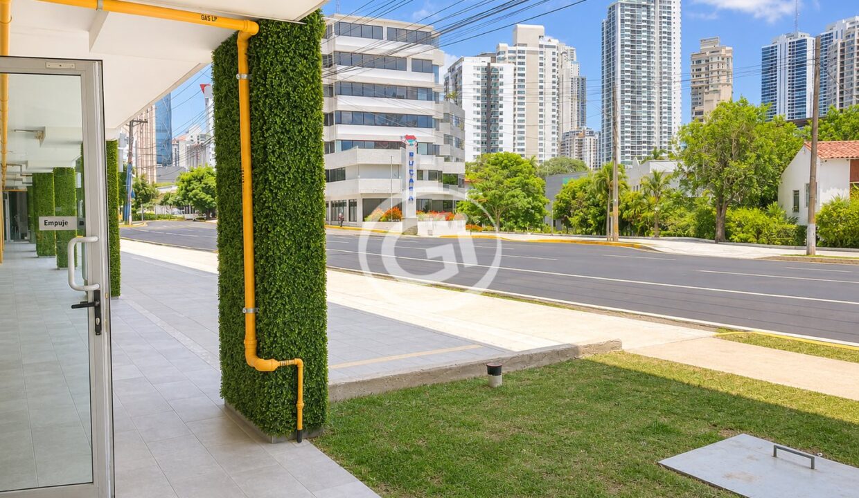 8. Entrada y calle alquiler Local Signature Point