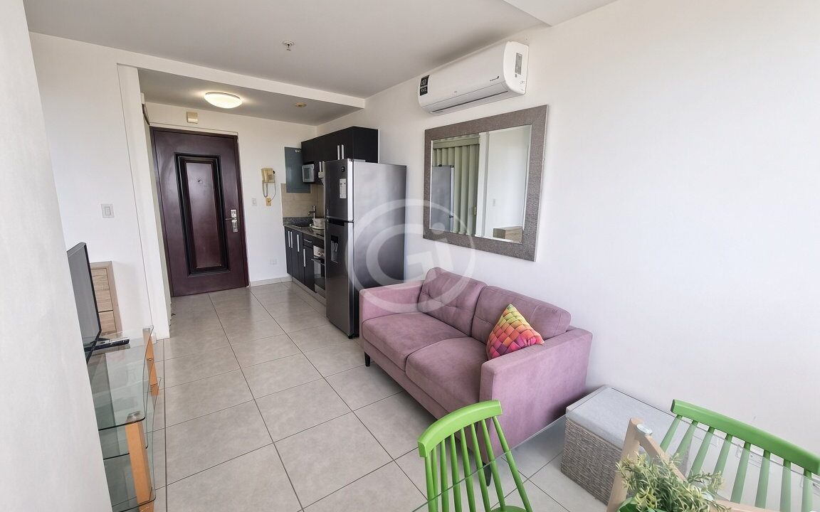6. Sala Comedor Apartamento Alquiler Amoblado Vista al Mar Bay View Avenida Balboa